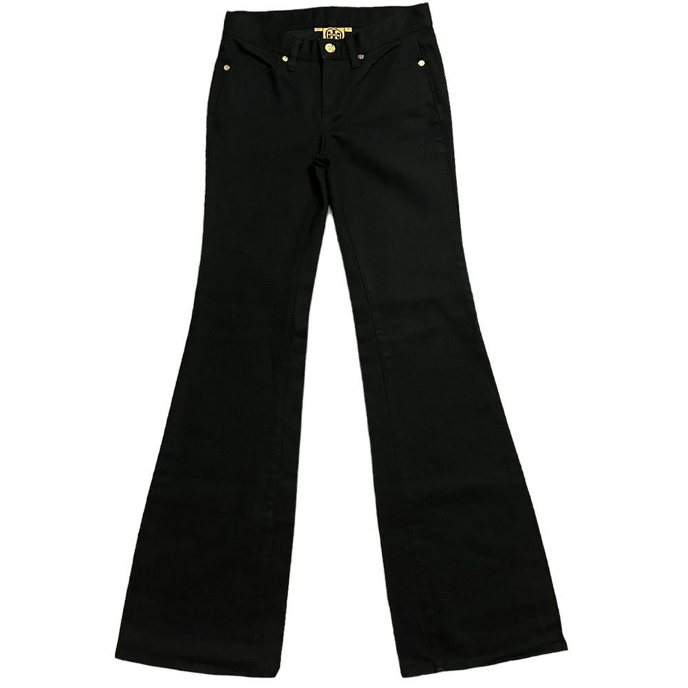 TORY BURCH NWT Black Mid-Rise Flare Jeans 26